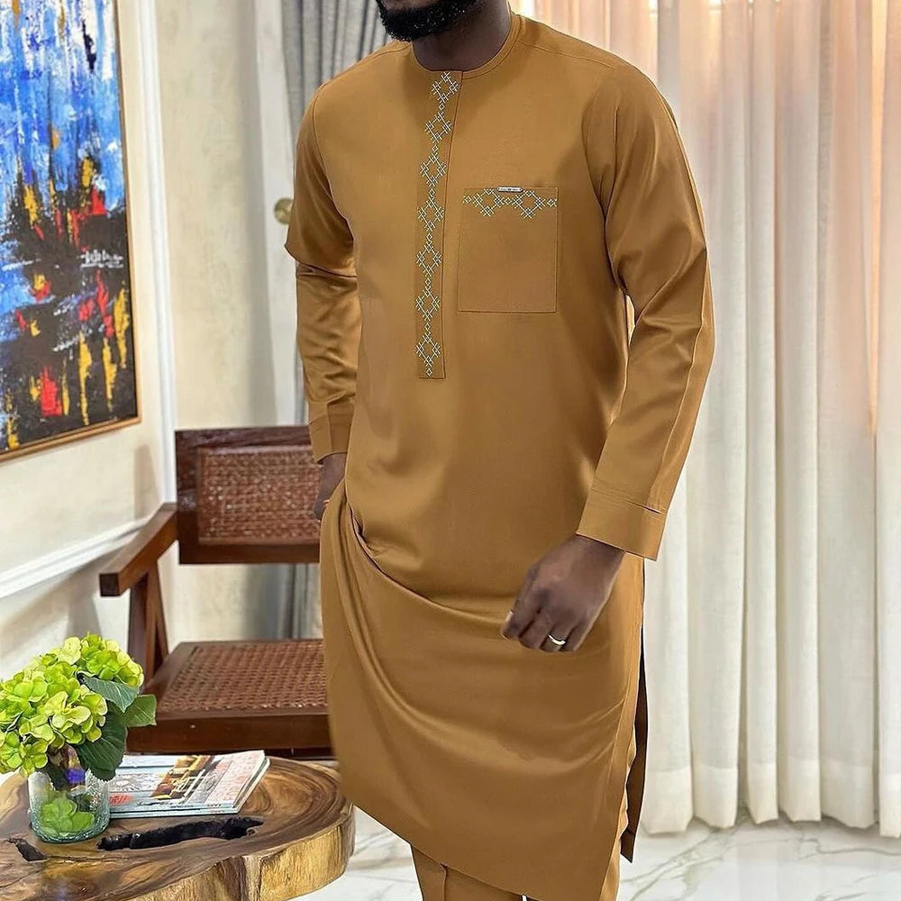 Men's Summer Kaftan 2-Piece Suit – Casual & Comfortable