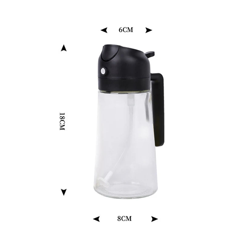 2-in-1 500ml Oil Spray Bottle & Dispenser – Multi-Purpose Kitchen Tool for Cooking, BBQ, and More