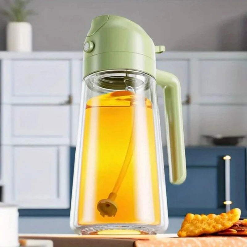 2-in-1 500ml Oil Spray Bottle & Dispenser – Multi-Purpose Kitchen Tool for Cooking, BBQ, and More