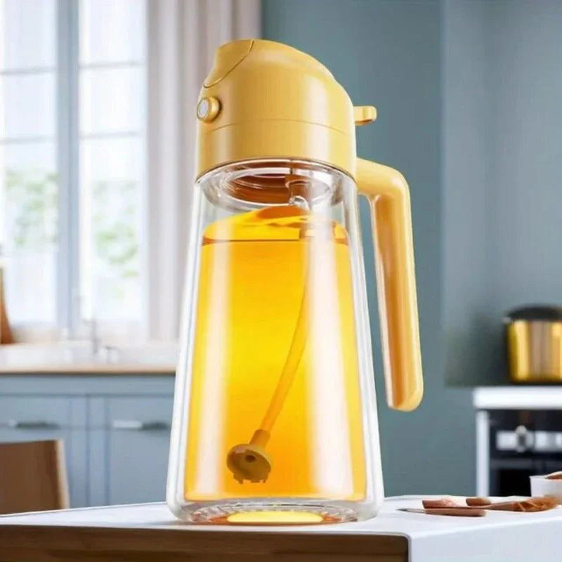 2-in-1 500ml Oil Spray Bottle & Dispenser – Multi-Purpose Kitchen Tool for Cooking, BBQ, and More