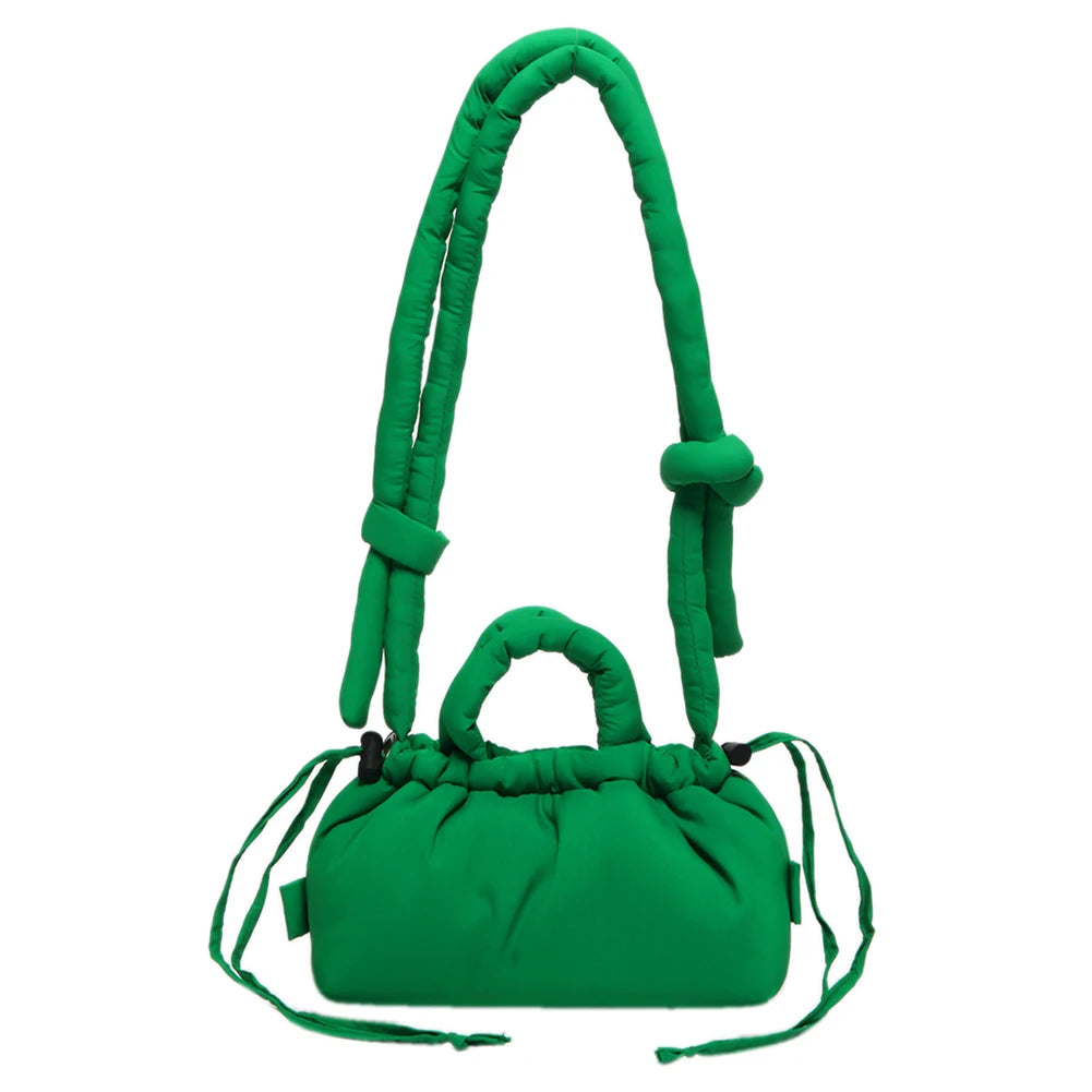 Puffer Tote Bag for Women Lightweight Down Cotton Padded Crossbody Bag Large Capacity Handbag Puffy Purse for Shopping Travel ﻿