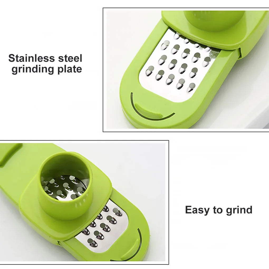 Garlic Crusher Press Multi-Functional - Manual Ginger Garlic Grinding Grater Cutter