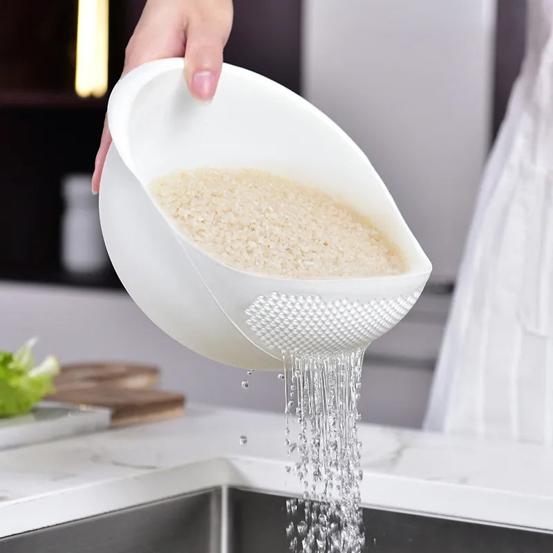 Drain Basket with Handles Rice Bowl Strainer Strainer Basket Sink Drain Kitchen Tools