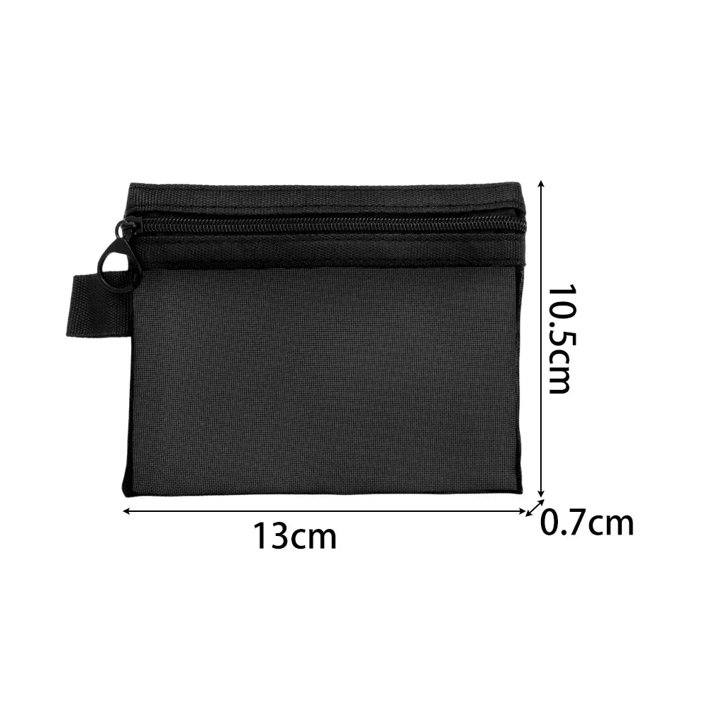 Portable Mesh Makeup Bag – Black Transparent Cosmetic & Toiletry Organizer (Available in 1 or 6 Pieces)