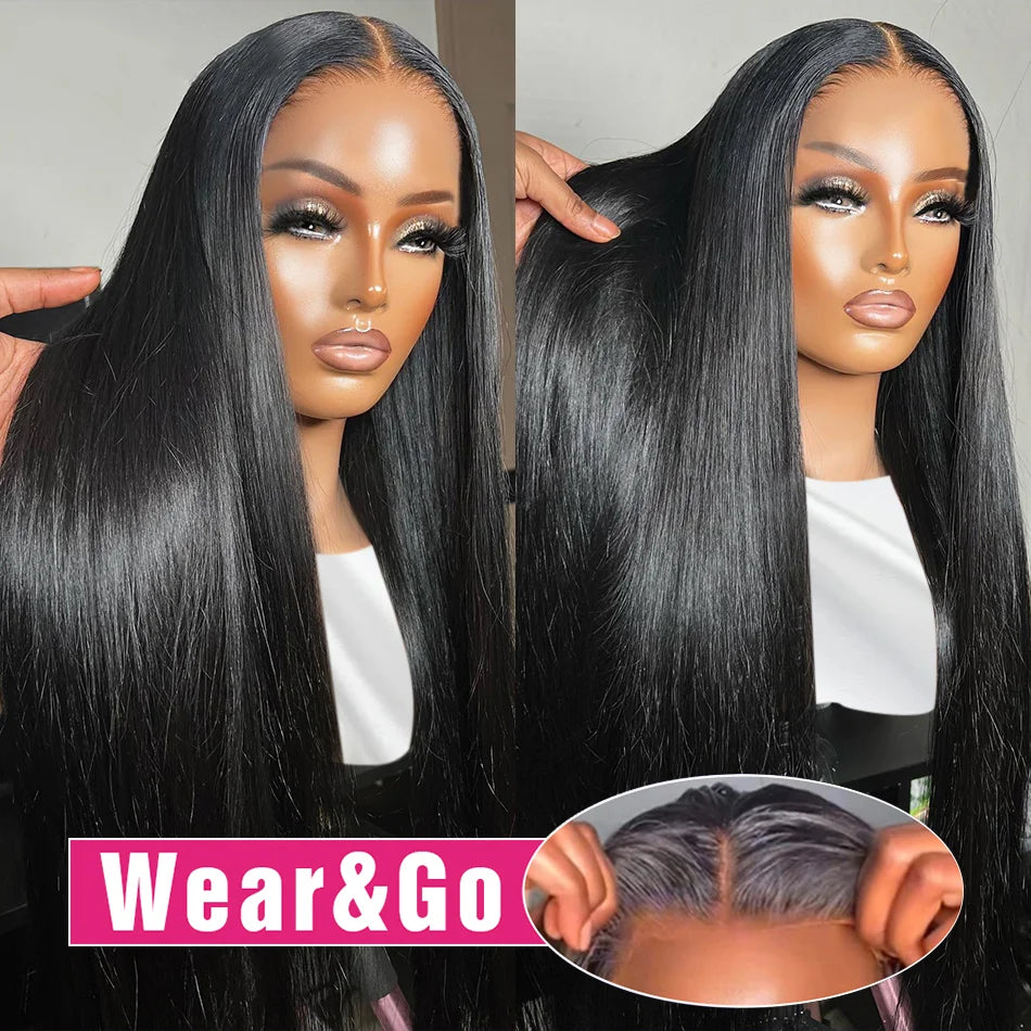 Glueless Lace Frontal Wig Human Hair Pre plucked 6x4 Transparent HD