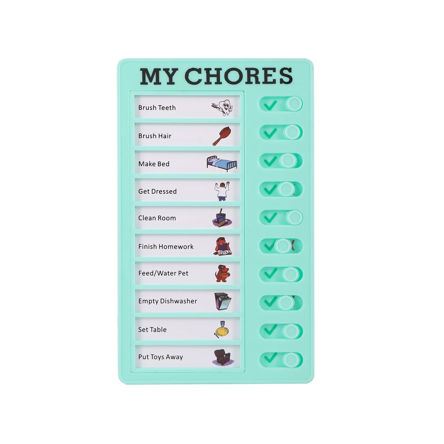 Reusable My Chores Checklist Task Board Daily Schedule Planner Memo Chore Chart Kid Responsibility Behavior Self Discipline Card
