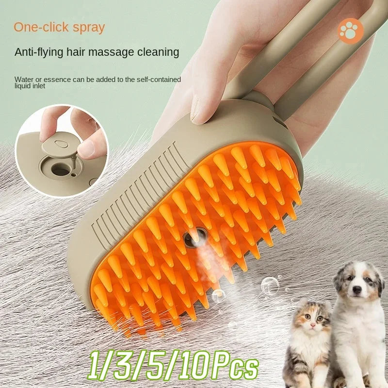 Cat Steam Brush - Steamy Dog Brush 3 in 1 Electric Spray