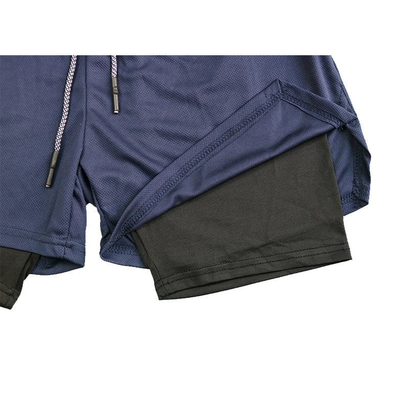 Men's Double Layer Fitness Shorts