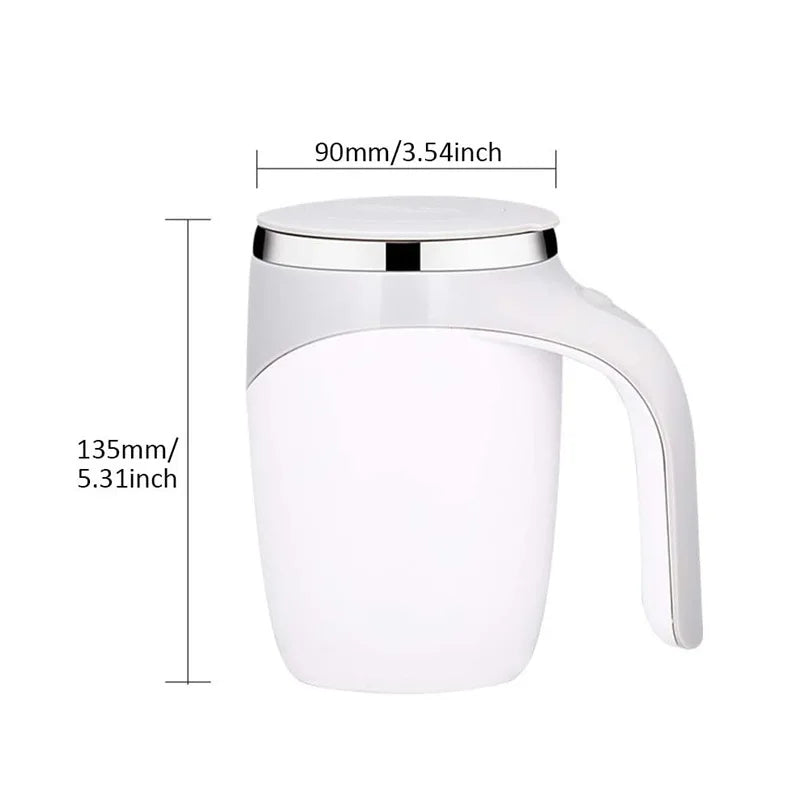 Rechargeable Automatic Stirring Mug – Portable Electric Stainless Steel Magnetic Coffee Cup