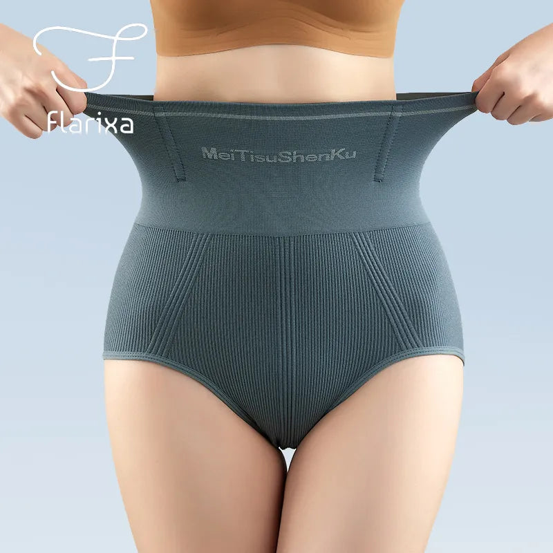 Women Seamless Panties High Waist Flat Belly Shaping Panties