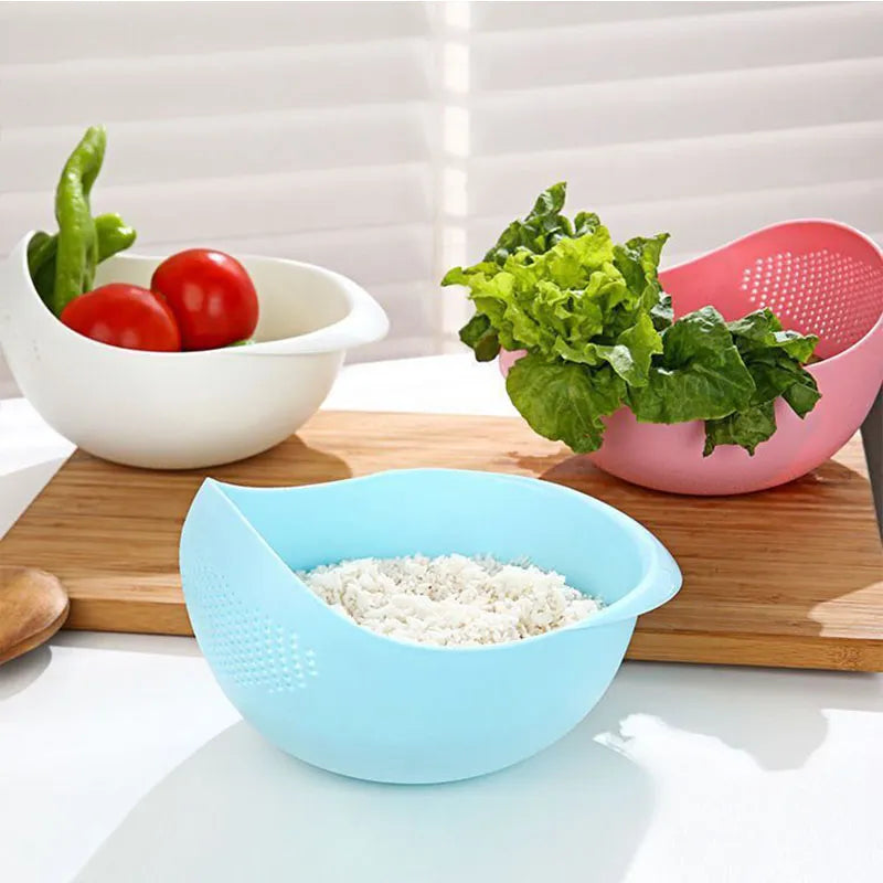 Drain Basket with Handles Rice Bowl Strainer Strainer Basket Sink Drain Kitchen Tools