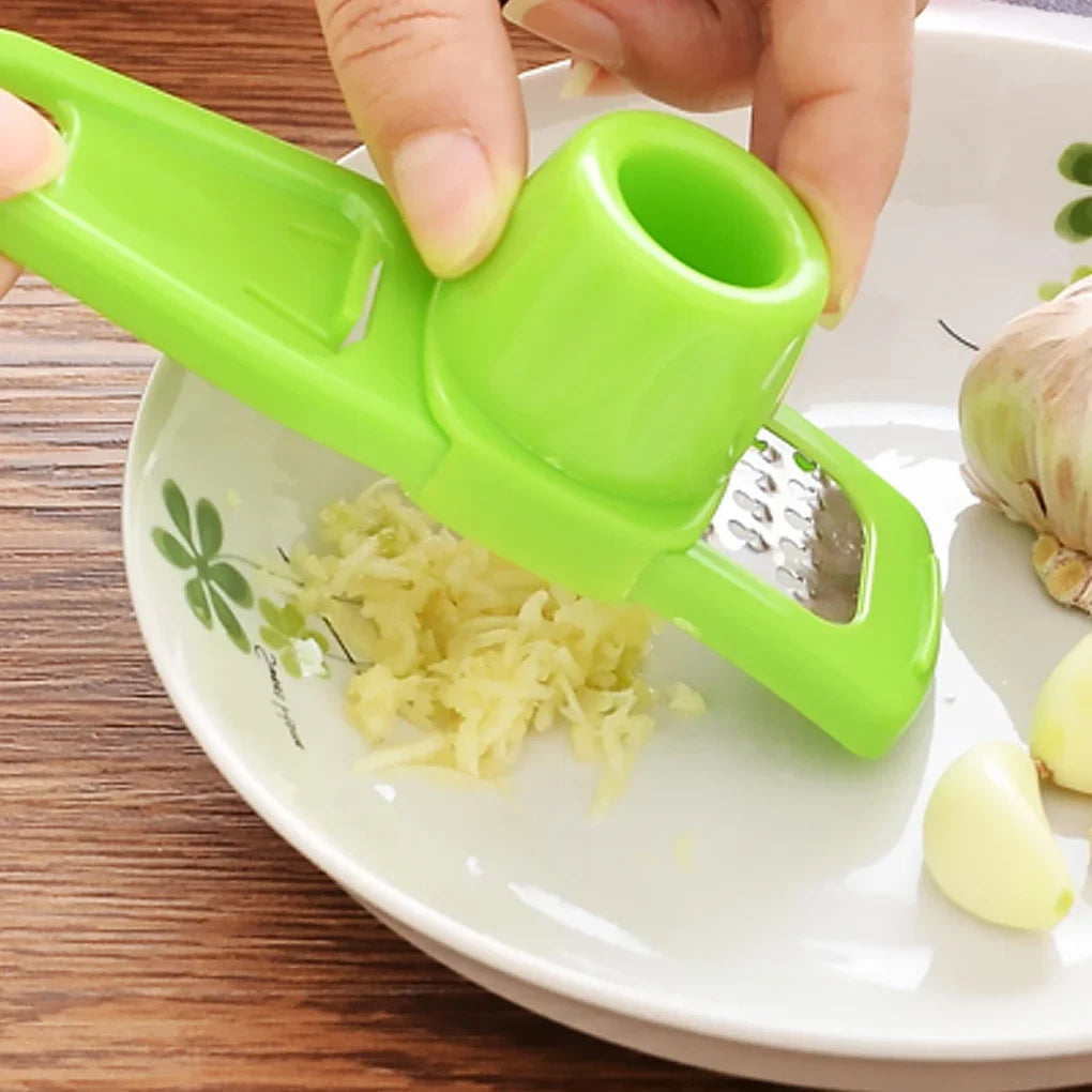 Garlic Crusher Press Multi-Functional - Manual Ginger Garlic Grinding Grater Cutter