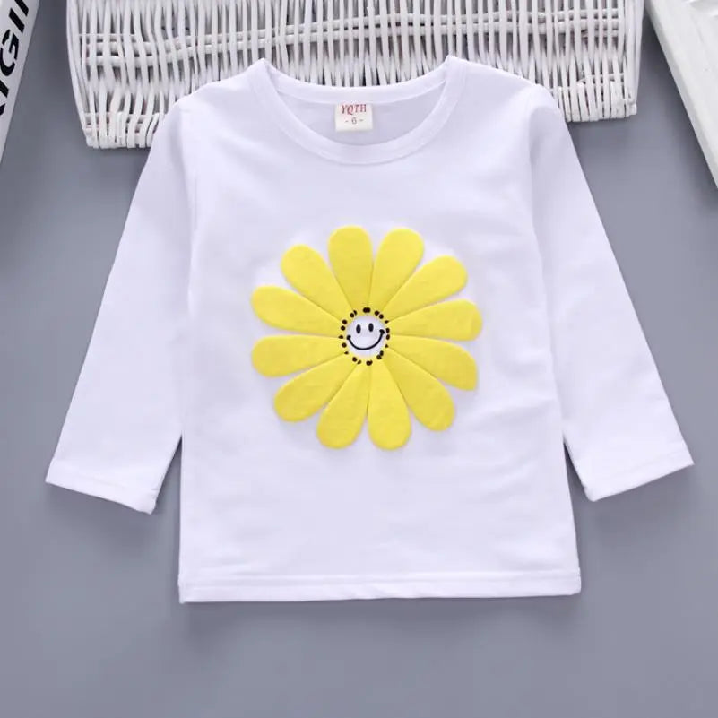 Children's Garment Spring And Autumn New Girl Pure Cotton Printing Three-piece Child Suit 0-4y