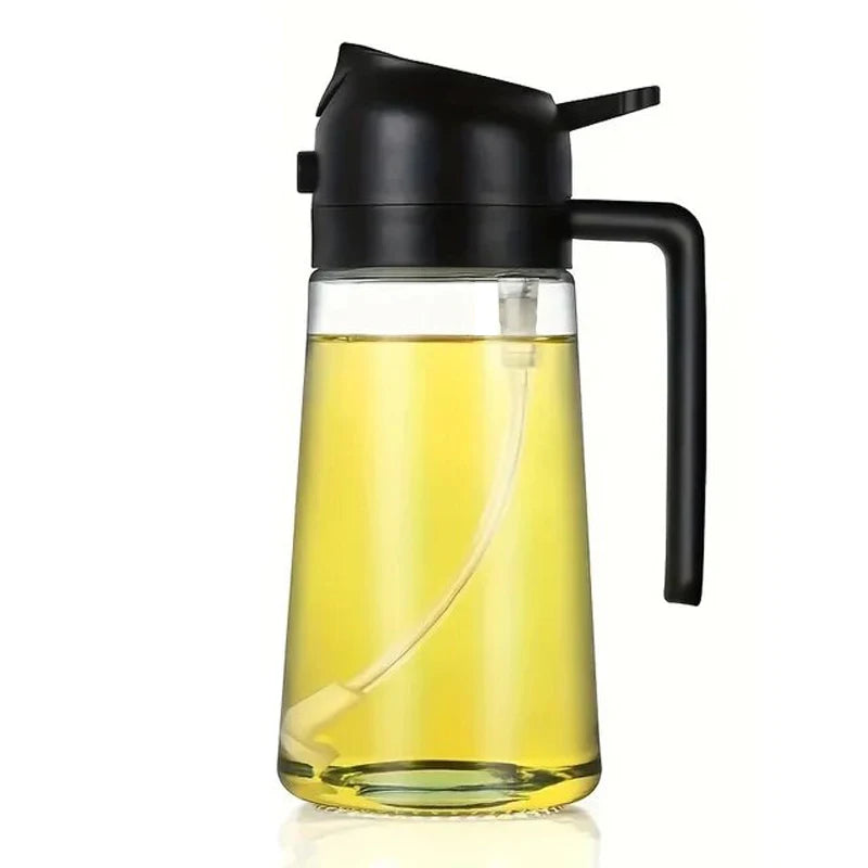 2-in-1 500ml Oil Spray Bottle & Dispenser – Multi-Purpose Kitchen Tool for Cooking, BBQ, and More