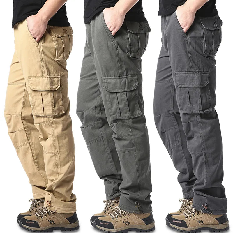 Large Pocket Loose Overalls Men's Outdoor Sports Jogging Military