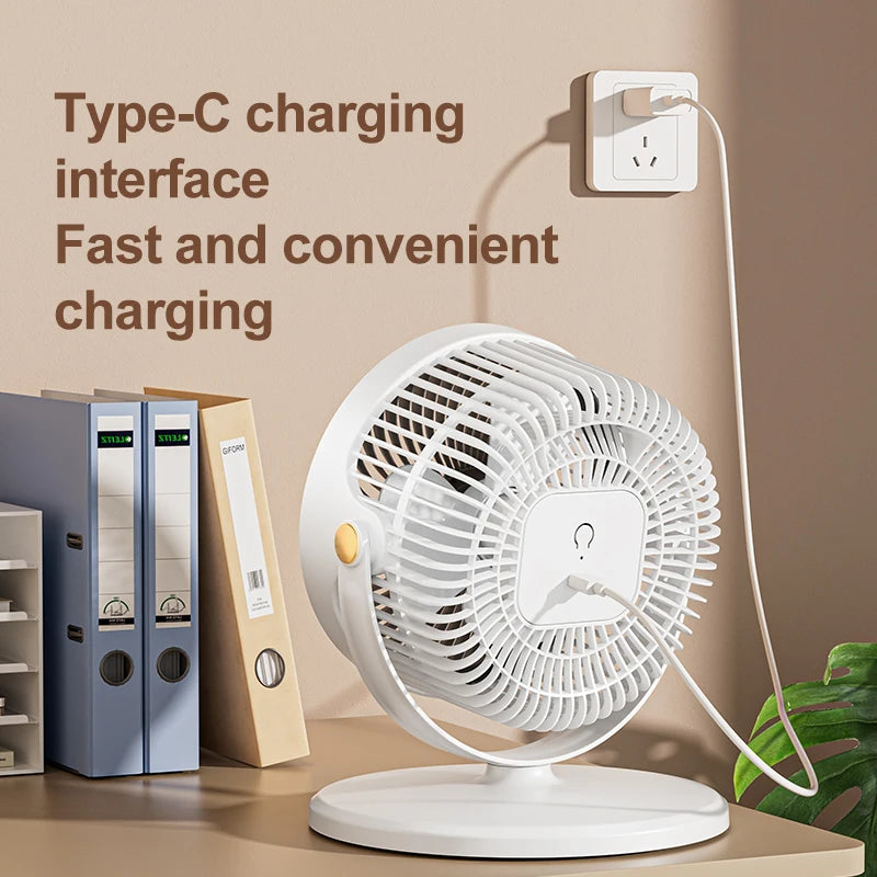 Wireless Rechargeable Adjustable Height Fan – Portable USB Outdoor Camping Fan with Strong Airflow for Travel, Dorm & Home Use