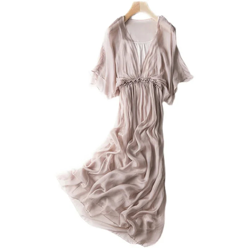 Silk White Dress For Women Summer 2024