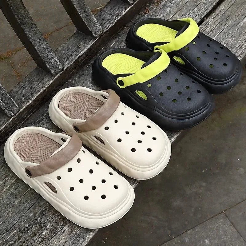 Men's Summer Couple Slippers: Non-Slip Sandals for Beach Outdoor Wear