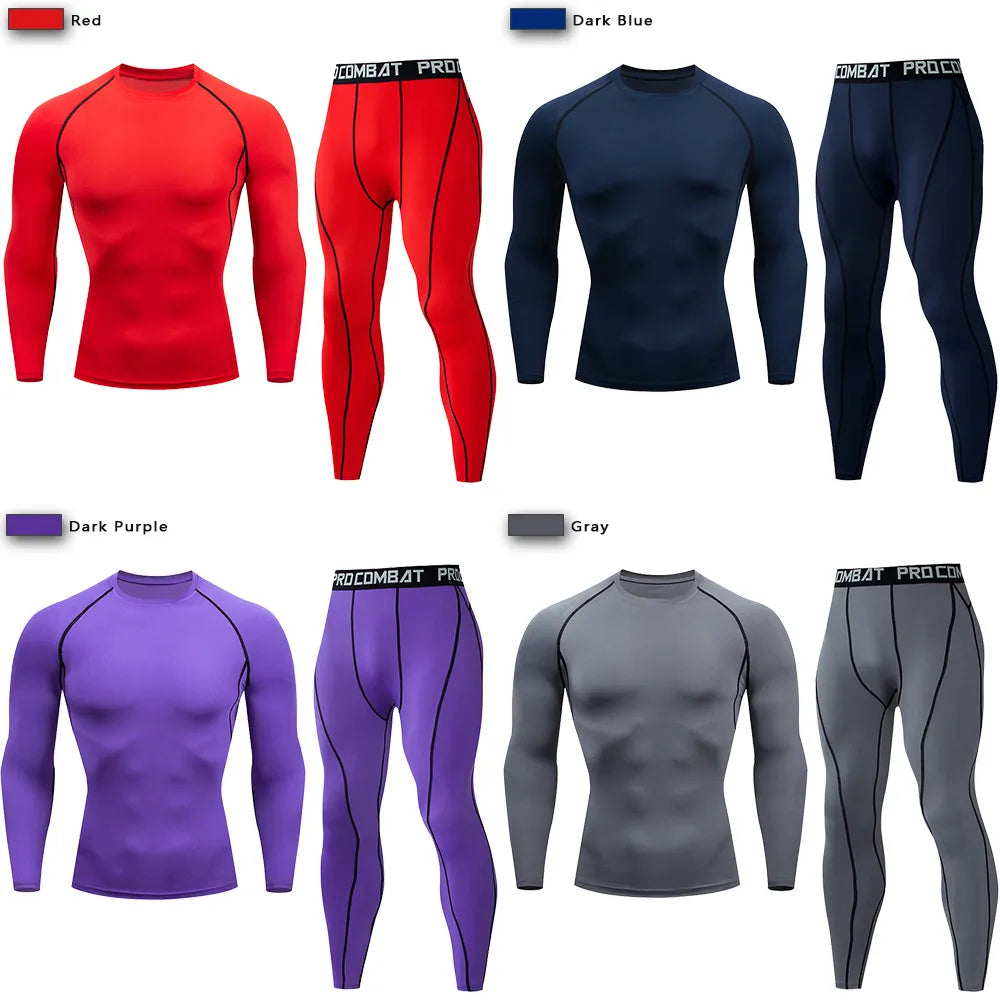 2pcs Men's Compression Sportswear