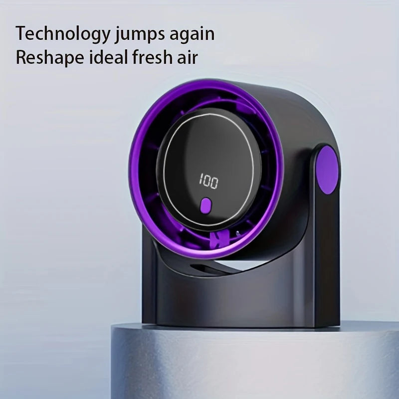 Portable Rechargeable Desktop Fan – 1200mAh USB Cooling Fan with 100 Speeds, Adjustable Angle, Timer & Quiet Operation for Home, Office & Travel