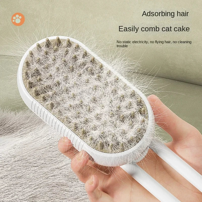 Cat Steam Brush - Steamy Dog Brush 3 in 1 Electric Spray