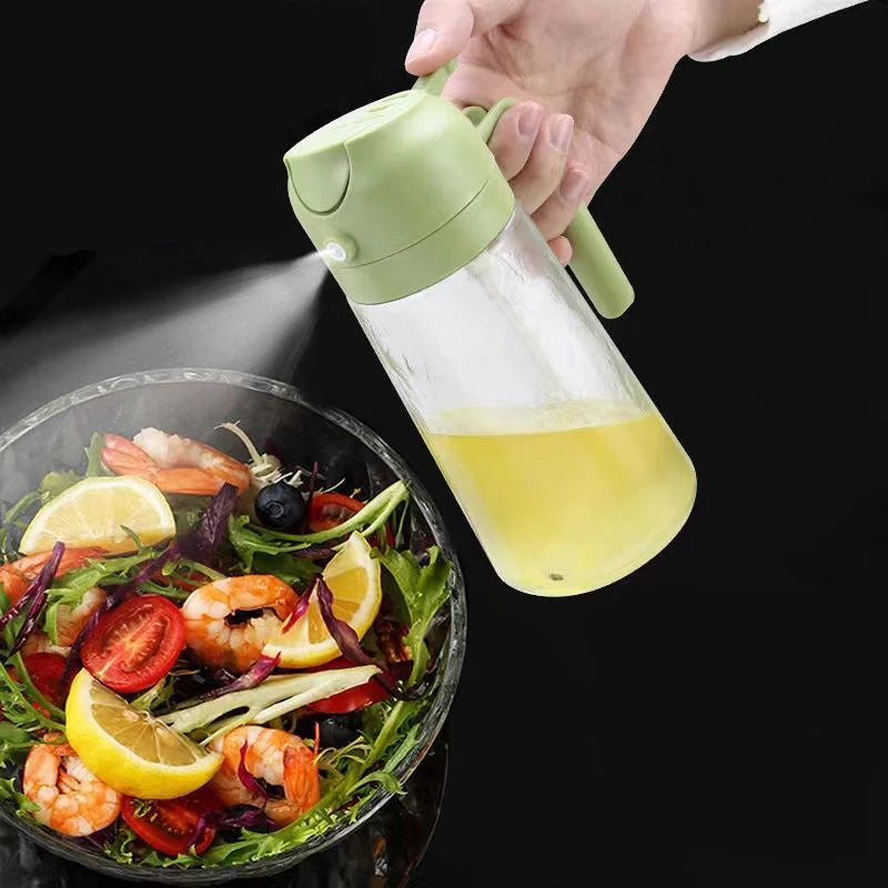 2-in-1 500ml Oil Spray Bottle & Dispenser – Multi-Purpose Kitchen Tool for Cooking, BBQ, and More