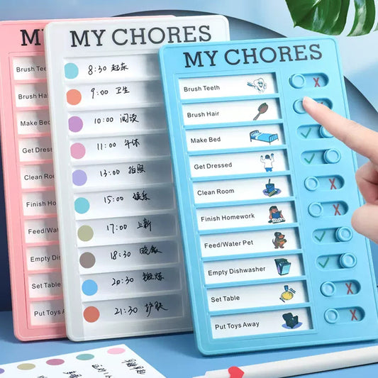 Reusable Self-Discipline Checklist Memo Board (Kawaii)