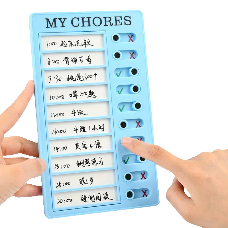 Reusable Self-Discipline Checklist Memo Board (Kawaii)